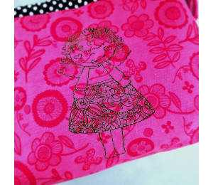 Stickdatei - Blumenfee Line Art